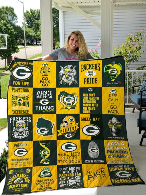 Green Bay Packers Blanket Quilt Blanket Rze2