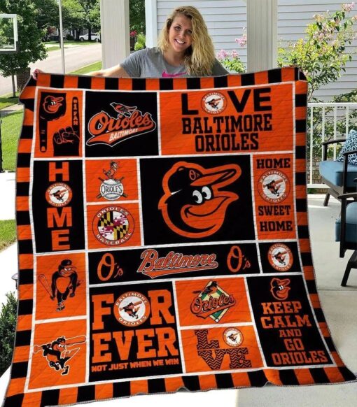 Baltimore Orioles Quilt Blanket Quilt Rze1