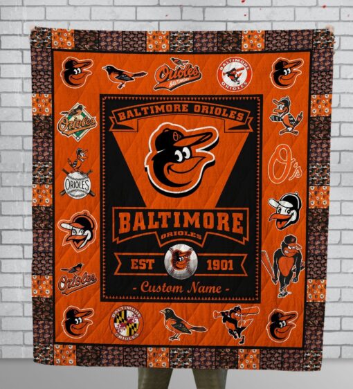 Baltimore Orioles 1 Quilt Blanket Quilt Rze1