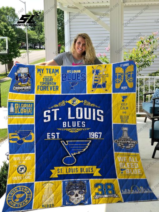 St Louis Blues 2 Blanket Quilt Rze1