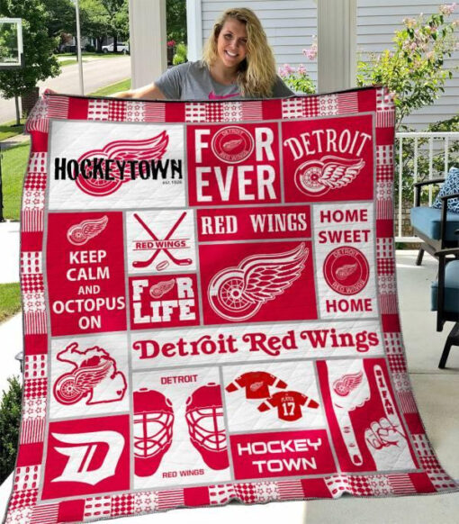 Detroit Red Wings 1 Quilt Blanket Rze1