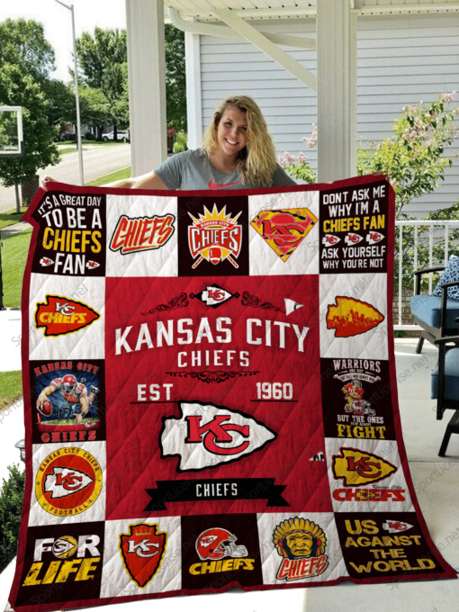 Kansas City Rze2iefs Quilt Blanket Rze