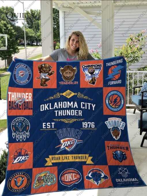 Oklahoma City Thunder 2 Blanket Quilt HL93