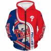 Philadelphia Phillies Zip Hoodie 3D Rze1