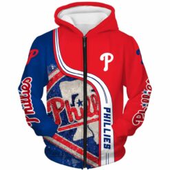 Philadelphia Phillies Zip Hoodie 3D Rze1
