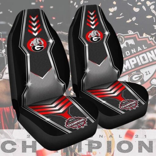 Georgia Bulldogs 2 Car Seat Covers Rze1 - Image 2