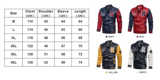 Detroit Pistons Leather Baseball Jacket Rze1 - Image 2
