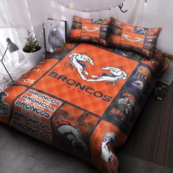 Denver Broncos Quilt Bedding Set Rze1