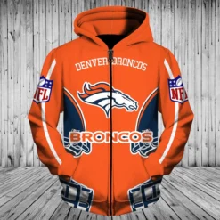 Denver Broncos 1g Hoodie Zip Hoodie 3D B22