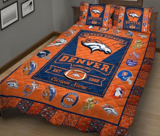 Denver Broncos 1 Quilt Bedding Set B23