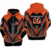 Cincinnati Bengals 4 Zip Hoodie 3D Rze1