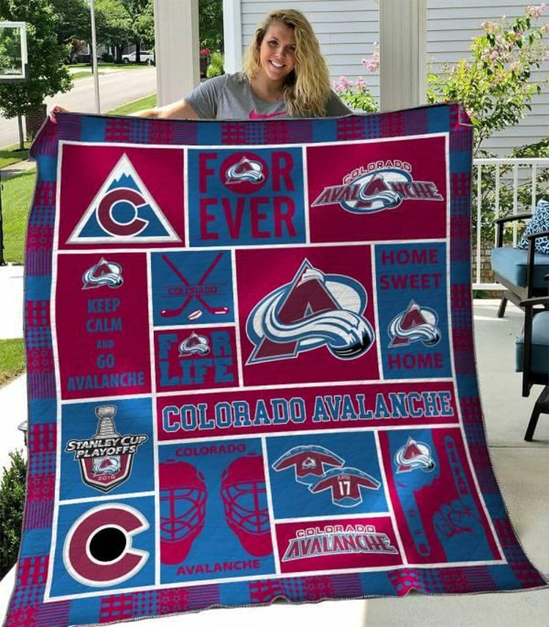 Colorado Avalanche 1 Blanket Quilt Rze1