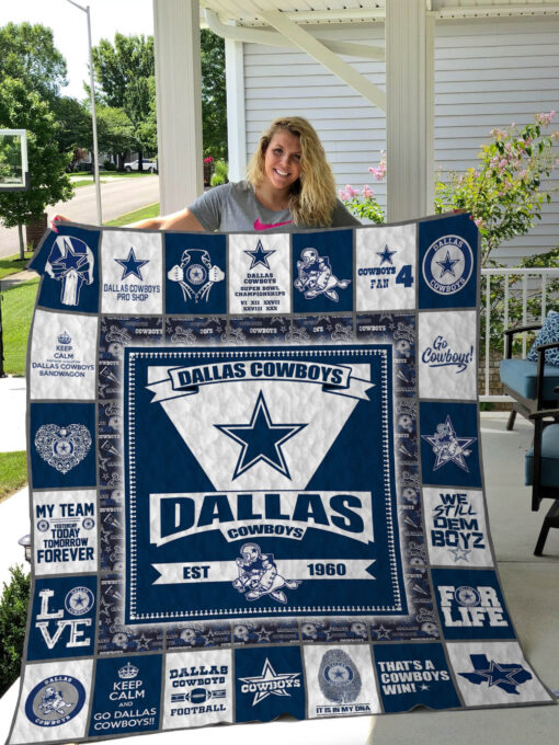 Dallas Cowboys 2 Blanket Quilt Rze1