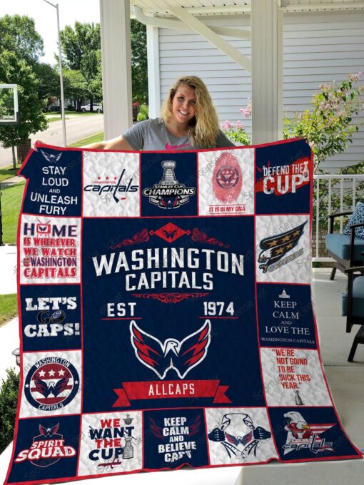 Washington Capitals Blanket Quilt Rze1