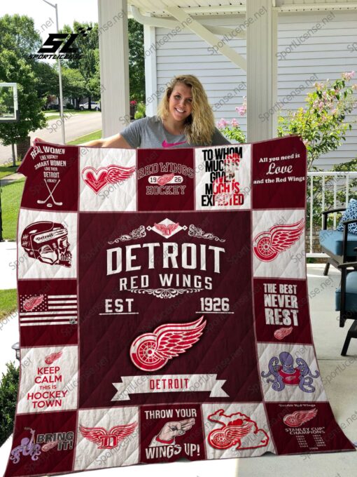 Detroit Red Wings 2 Quilt Blanket Rze1