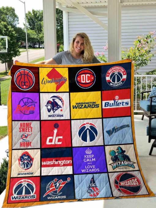 Washington Wizards Quilt Blanket Rze1