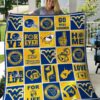West Virginia Mountaineers 1 Blanket Quilt Rze1