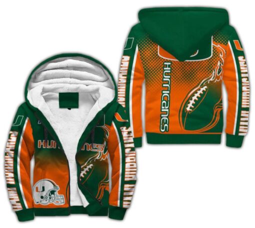 Miami Hurricanes 3g Fleece Jacket Rze1