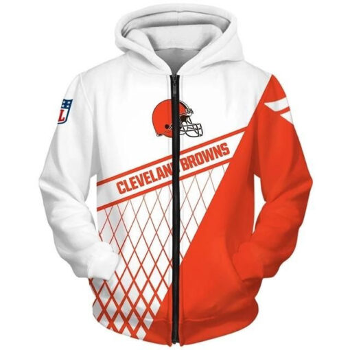 Cleveland Browns Zip Hoodie 3D Rze1