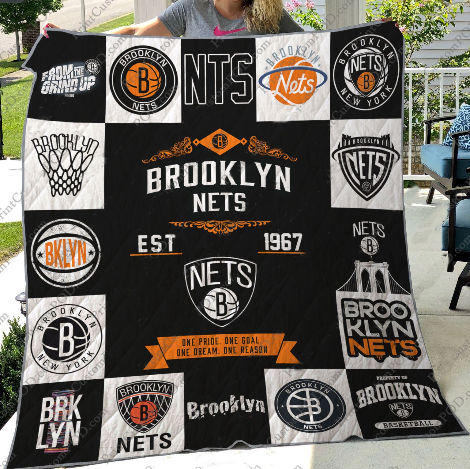 Booklyn Nets Blanket Quilt B23