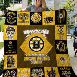 Boston Bruins 3 Blanket Quilt Rze1