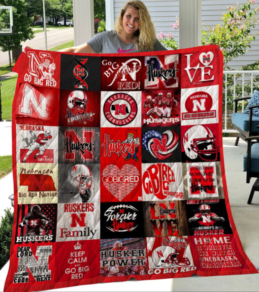 Nebraska Cornhuskers Blanket Quilt Rze1