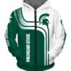 Michigan State Spartans Zip Hoodie 3D Rze1