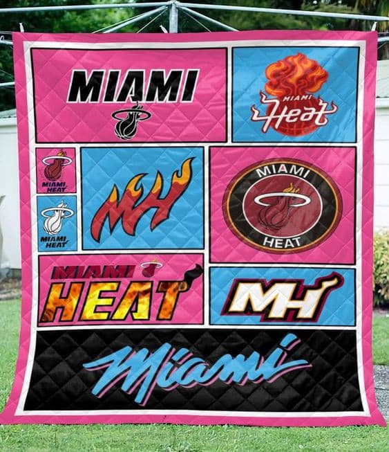 Miami Heat 7g Quilt Blanket Rze1