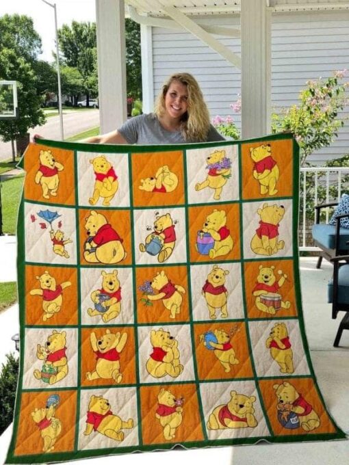 Pooh Bear Winnie The Pooh 4g Quilt Blanket Rze1