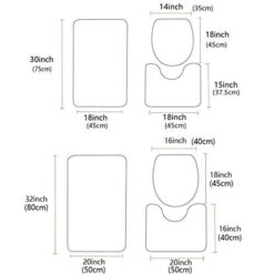 Alternative view of Stitch Bathroom Shower Curtain, Bath Mat Set Rze1