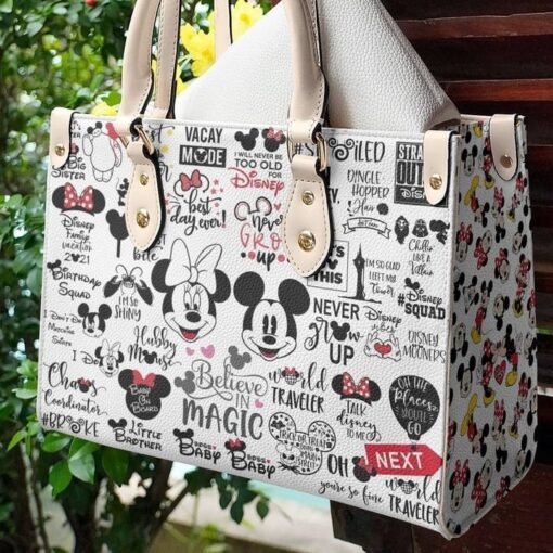 Mickey Mouse Leather Bag Rze1