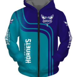 Charlotte Hornets Zip Hoodie 3D Rze1