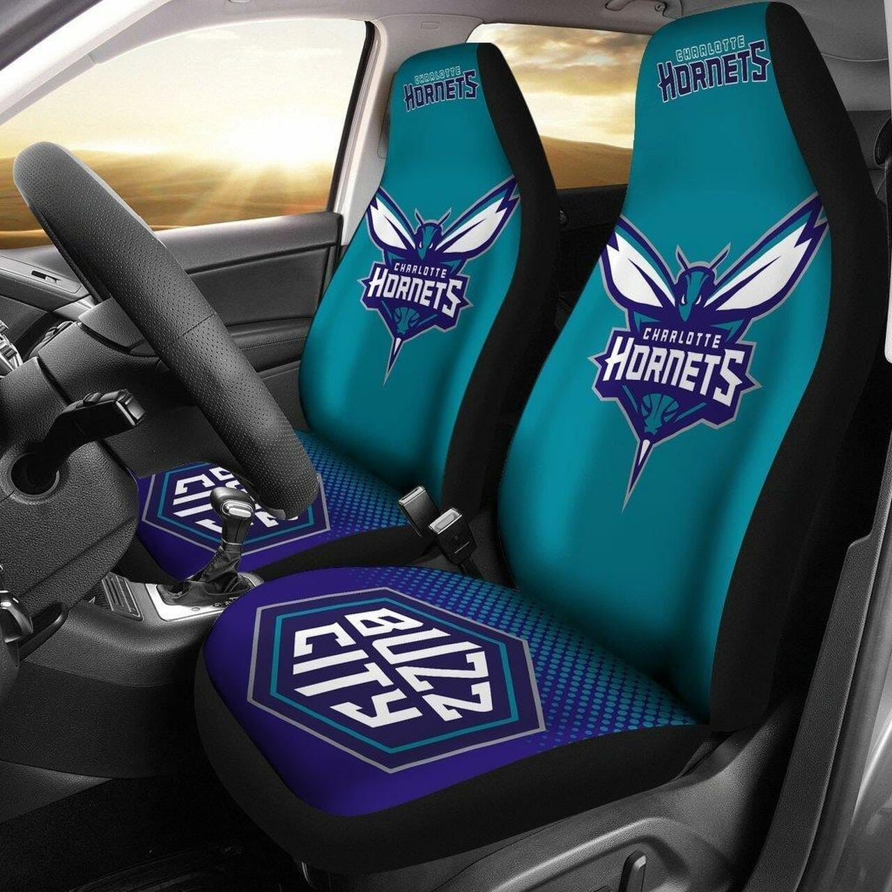 Charlotte Hornets Car Seat Covers Rze1