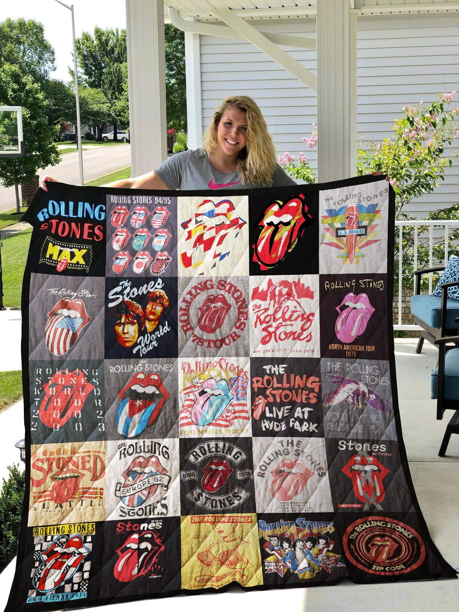 The Rolling Stones Blanket Quilt Rze2