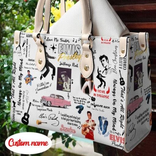 Elvis Presley 3v Leather Bag Rze1