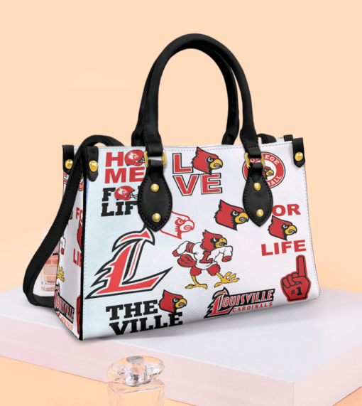 Louisville Cardinals 1g White Leather Bag Rze1
