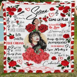 Alternative view of SLN Personalized Quilt Blanket Red Rosie