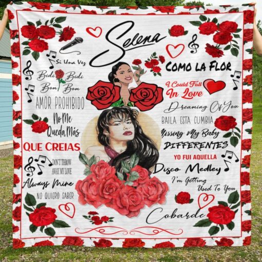 SLN Personalized Quilt Blanket Red Rosie - Image 2