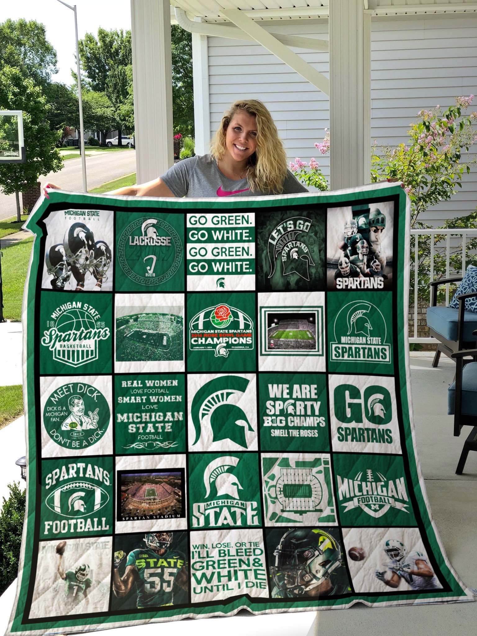 Michigan State Spartans 1g Quilt Blanket Quilt Rze1