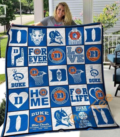 Duke Blue Devils 3g Quilt Blanket Quilt Rze1