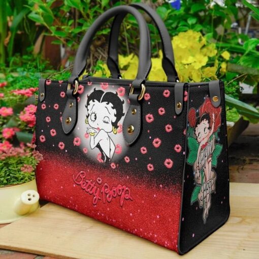 Betty Boop Black Leather Bag TG20