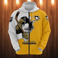 Pittsburgh Penguins 2 Zip Hoodie 3D Rze1