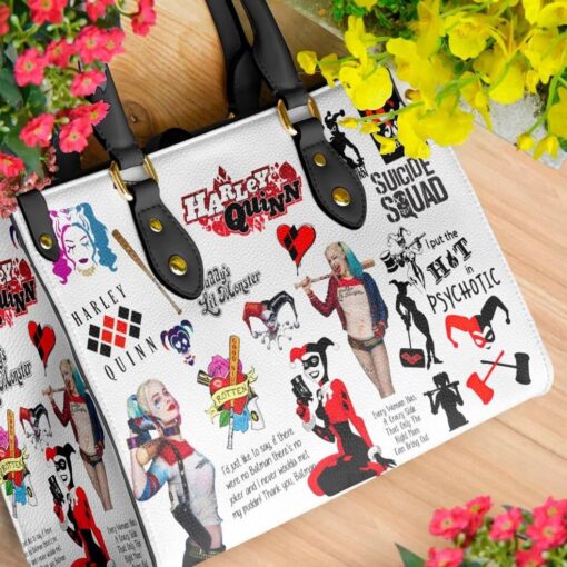 Harley Quinn Lover Leather Hand Bag Rze2 - Image 2