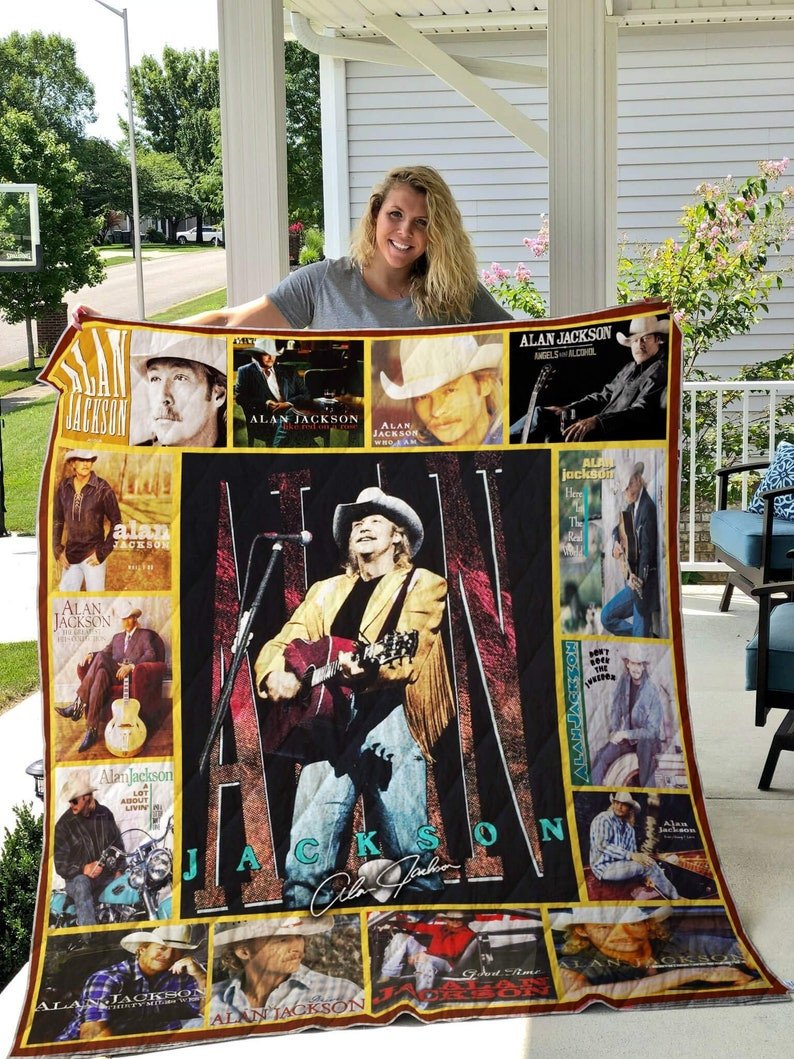 Alan Jackson Blanket Quilt Rze1