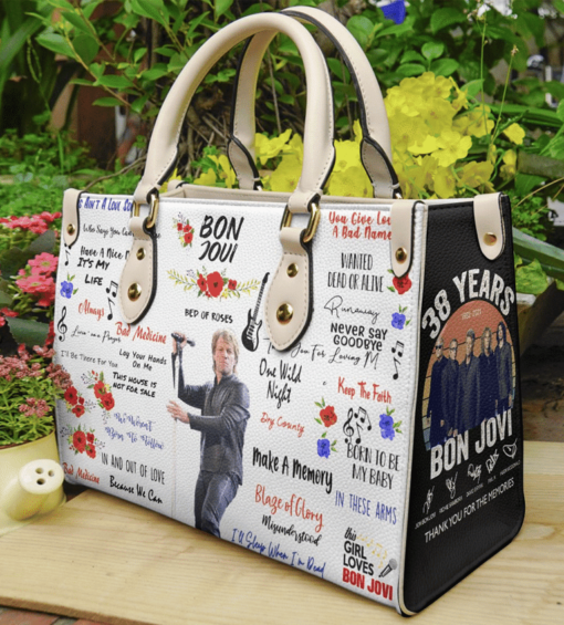 Bon Jovi Leather Hand Bag Rze2