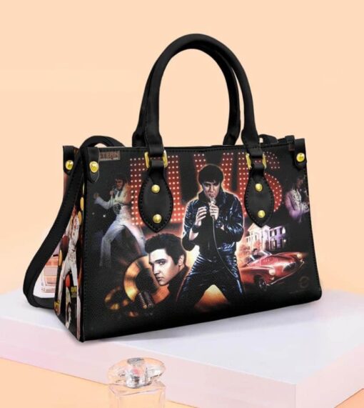 Elvis Presley 7 White Leather Bag L2K1
