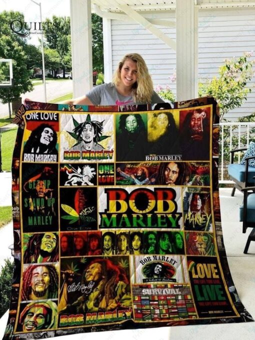 Bob Marley Quilt Blanket Rze1