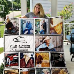 Alan Jackson Quilt Blanket Quilt Rze1
