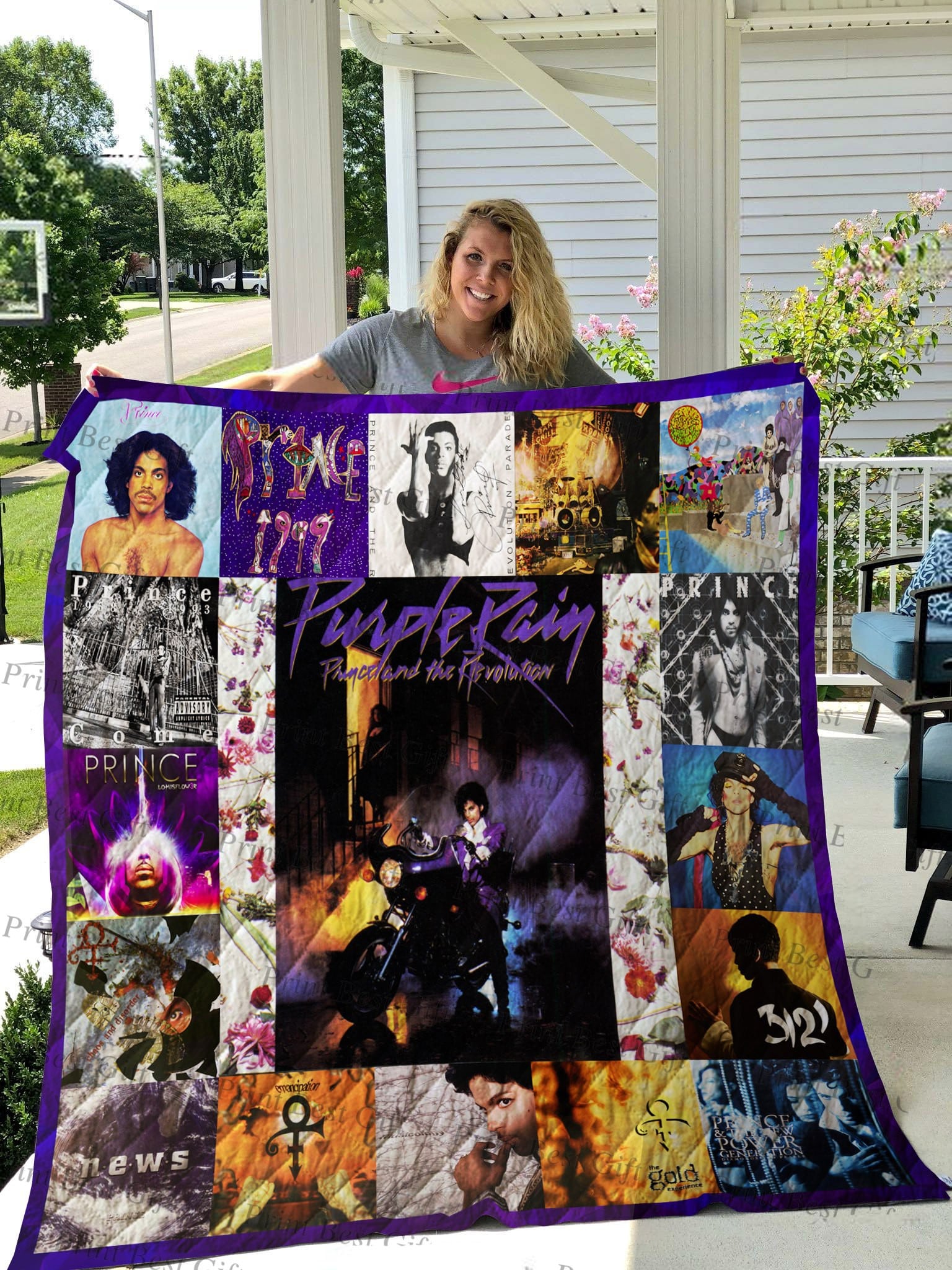 Prince Purple Love 1 Quilt Blanket Quilt Rze1