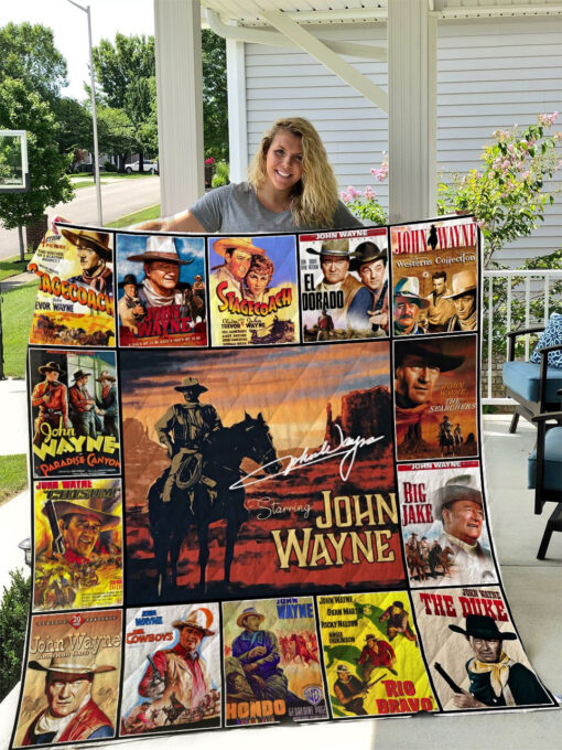 John Wayne Blanket Quilt Rze2